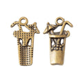 Zinc Alloy Drink Cup Charm Pendant for DIY Necklace Bracelet Jewelry Making view 3