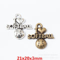 Zinc Alloy Baseball Charm Pendant for DIY Necklace Bracelet Jewelry Making view 1