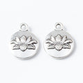 Zinc Alloy Yoga Lotus Charm Pendant for DIY Necklace Bracelet Jewelry Making view 2