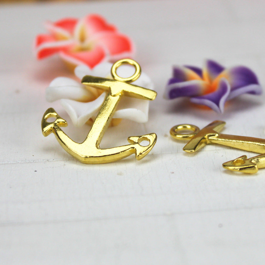 26x23mm Double-Sided Sailor Anchor Alloy Charm Pendant