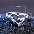 Korean Style Double Heart Ring Women's Love Shape Finger Ring And Stackable Midi Ring view 5
