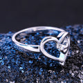 Korean Style Double Heart Ring Women's Love Shape Finger Ring And Stackable Midi Ring view 4