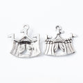Antique Silver Zinc Alloy Curtain Charm Pendant for DIY Necklace Bracelet Jewelry Making view 1
