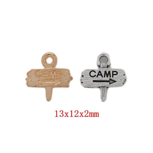 Zinc Alloy Signpost Charm Pendant No.629782 for DIY Necklace Bracelet Jewelry Making