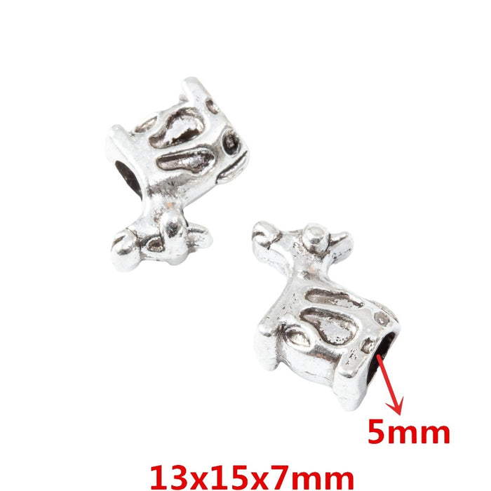 Antique Silver Zinc Alloy Cow Charm Pendant No.813845 for DIY Necklace Bracelet Jewelry Making