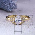Fashion Women's Copper Gold Plated Cubic Zirconia Ring For European American Jewelry view 5