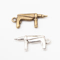 Zinc Alloy Electric Drill Charm Pendant for DIY Necklace Bracelet Jewelry Making view 2