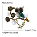Alloy Enamel Owl Brooch Pin For Women's Fashion Apparel view 6
