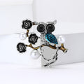 Alloy Enamel Owl Brooch Pin For Women's Fashion Apparel view 3