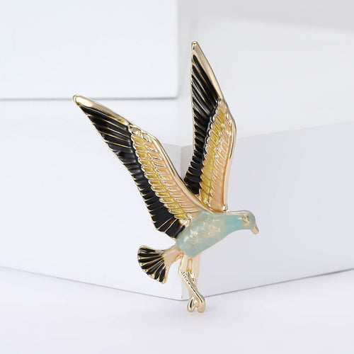 Alloy Enamel Hummingbird Brooch For Women Suit And Coat