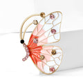 Metal Zircon Butterfly Brooch Pin For Cartoon Animal Lapel Decor view 2