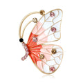 Metal Zircon Butterfly Brooch Pin For Cartoon Animal Lapel Decor view 1