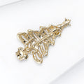 Alloy Rhinestone Christmas Tree Brooch Pin For Holiday Clothing Decoration view 4