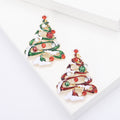 Enamel Rhinestone Alloy Christmas Tree Brooch For Holiday Apparel view 1
