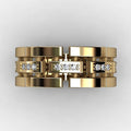 Punk Style Unisex Copper Gold Plated Ring With Inlaid Cubic Zirconia Jewelry view 2