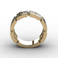 Punk Style Unisex Copper Gold Plated Ring With Inlaid Cubic Zirconia Jewelry view 4