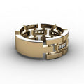 Punk Style Unisex Copper Gold Plated Ring With Inlaid Cubic Zirconia Jewelry view 3