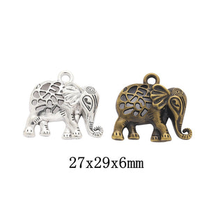 Zinc Alloy Elephant Charm Pendant No.408563 for DIY Necklace Bracelet Jewelry Making