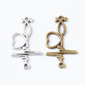Zinc Alloy Heartbeat Heart Charm Pendant for DIY Necklace Bracelet Jewelry Making view 4