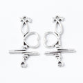 Zinc Alloy Heartbeat Heart Charm Pendant for DIY Necklace Bracelet Jewelry Making view 2