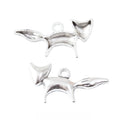 Antique Silver Zinc Alloy Fox Charm Pendant No.402812 for DIY Necklace Bracelet Jewelry Making view 1