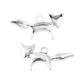 Antique Silver Zinc Alloy Fox Charm Pendant No.402812 for DIY Necklace Bracelet Jewelry Making view 2
