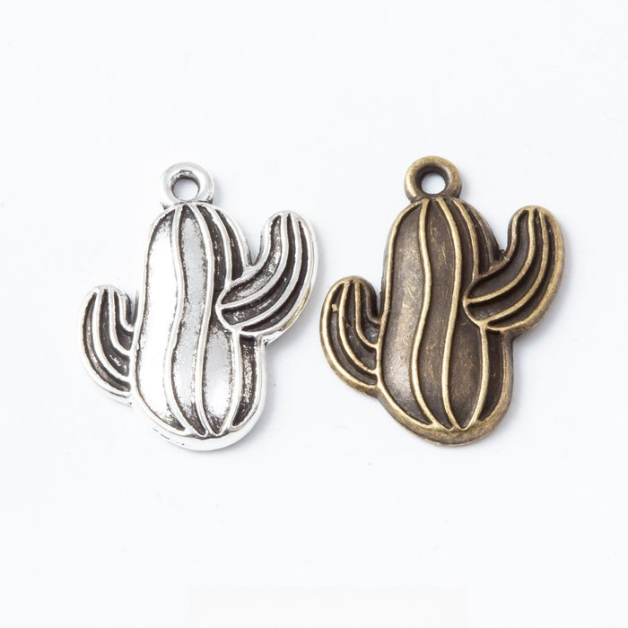 Zinc Alloy Cactus Charm Pendant No.770953 for DIY Necklace Bracelet Jewelry Making