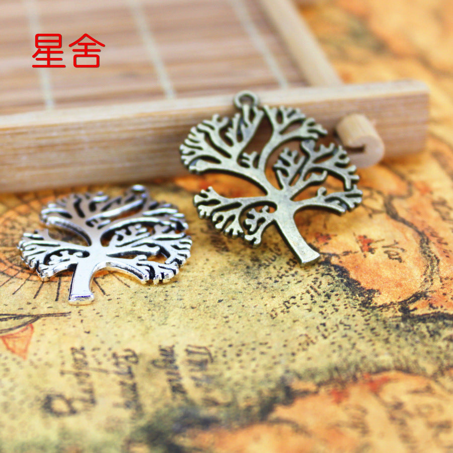 33x25mm Alloy Peace Tree Pendant Charm