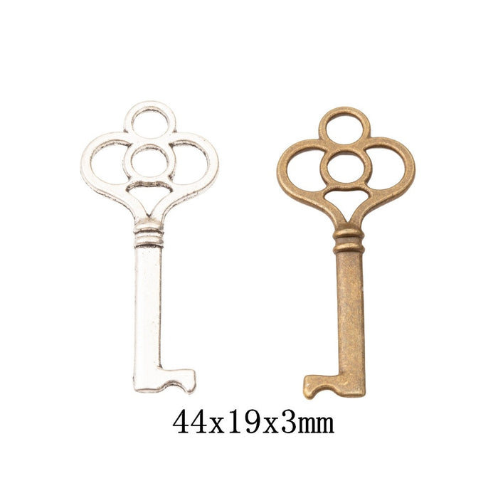 Zinc Alloy Key Charm Pendant No.442824 for DIY Necklace Bracelet Jewelry Making