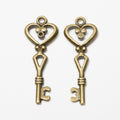 Zinc Alloy Key Charm Pendant No.046323 for DIY Necklace Bracelet Jewelry Making view 2