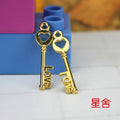 30x8mm Vintage LOVE Heart Key Alloy Charm Pendant