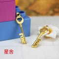 Vintage Heart Love Key Charm Metal Jewelry Component, Single Finish view 2