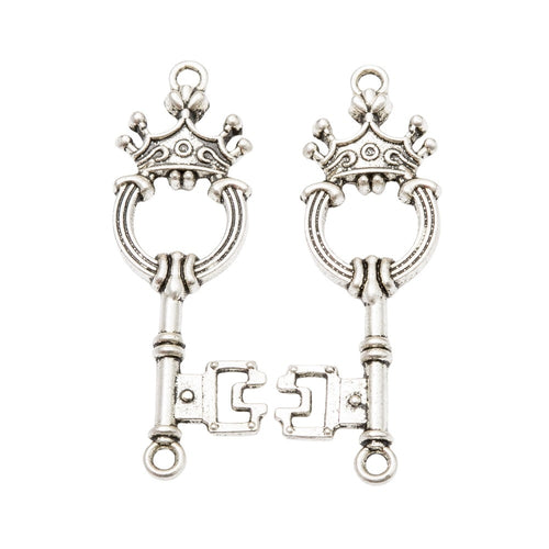Zinc Alloy Key Charm Pendant No.634435 for DIY Necklace Bracelet Jewelry Making