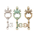 Zinc Alloy Key Charm Pendant No.634435 for DIY Necklace Bracelet Jewelry Making view 5