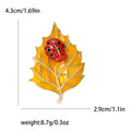 Alloy Enamel Leaf Insect Brooch For Suit And Garment Decoration view 6