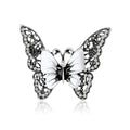 Metal Enamel Butterfly Brooch Pin With Zircon For Apparel Decoration view 2