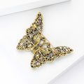 Metal Enamel Butterfly Brooch Pin With Zircon For Apparel Decoration view 4