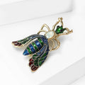 Metal Enamel Bee Rhinestone Brooch For Cartoon Animal Lapel Pins view 3