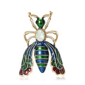 Metal Enamel Bee Rhinestone Brooch For Cartoon Animal Lapel Pins view 1