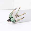 Alloy Enamel Swallow Brooch Pin For Women Suit Decoration view 1