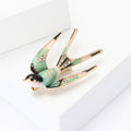 Alloy Enamel Swallow Brooch Pin For Women Suit Decoration view 2