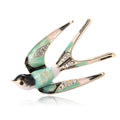 Alloy Enamel Swallow Brooch Pin For Women Suit Decoration view 5