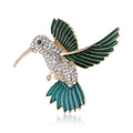 Alloy Enamel Rhinestone Hummingbird Brooch Pin For Women's Suits view 5