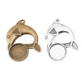 16mm Zinc Alloy Dolphin Frame Charm Pendant for DIY Necklace Bracelet Jewelry Making view 4
