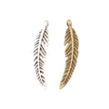 Zinc Alloy Feather Leaf Charm Pendant No.425164 for DIY Necklace Bracelet Jewelry Making view 4