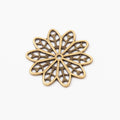 Zinc Alloy Flower Charm Pendant No.773326 for DIY Necklace Bracelet Jewelry Making view 2
