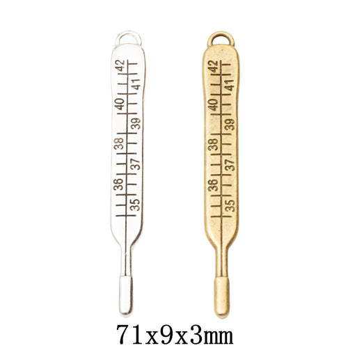Zinc Alloy Thermometer Charm Pendant for DIY Necklace Bracelet Jewelry Making