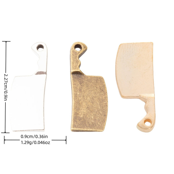 Zinc Alloy Cleaver Charm Pendant for DIY Necklace Bracelet Jewelry Making