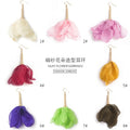 Elegant Alloy Hook Organza Chiffon Mesh Large 3D Flower Petal Drop Dangle Fashion Earrings view 2
