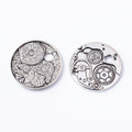 Zinc Alloy Gear Clock Charm Pendant No.535640 for DIY Necklace Bracelet Jewelry Making view 3
